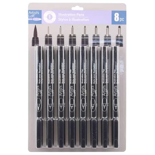 6 Packs: 8 ct. (48 total) Multi Tip Black Illustration Pen Set by Artist's Loft™